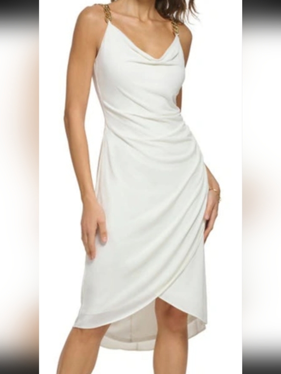 Guess Dresses & Skirts - Guess Cowlneck Chain Strap Women's Strap Sheath Dress